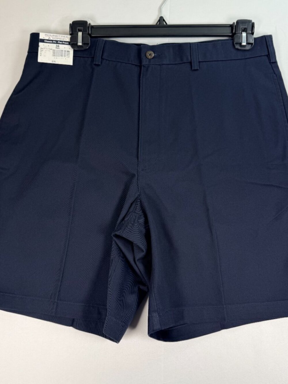 NWT Roundtree & Yorke Shorts 36 EasyCare Classic Fit Flat Front 100% Cotton Golf